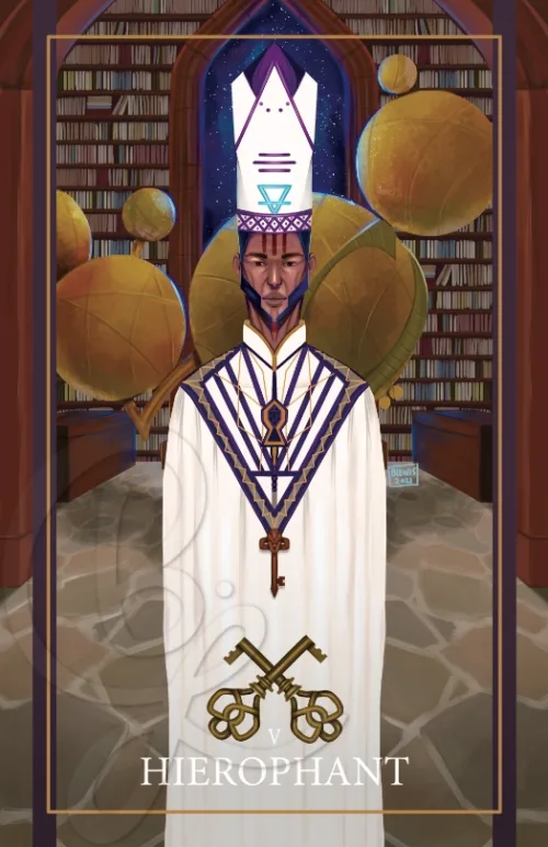 Hierophant of the Cosmic Gateways Tarot - Poster Print